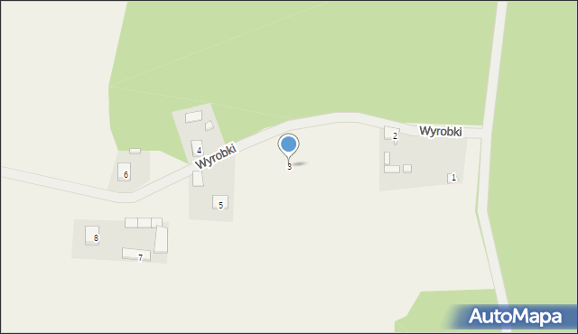 Wężówka, Wyrobki, 3, mapa Wężówka