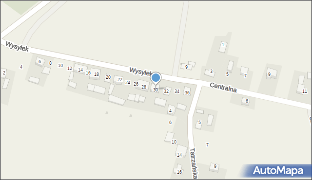 Więcławice Stare, Wysyłek, 30, mapa Więcławice Stare