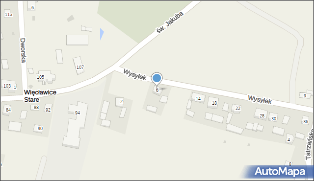 Więcławice Stare, Wysyłek, 6, mapa Więcławice Stare