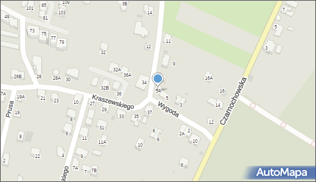 Wieliczka, Wygoda, 5A, mapa Wieliczka