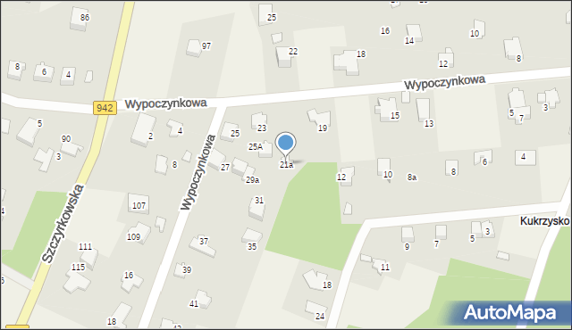 Wilkowice, Wypoczynkowa, 21a, mapa Wilkowice