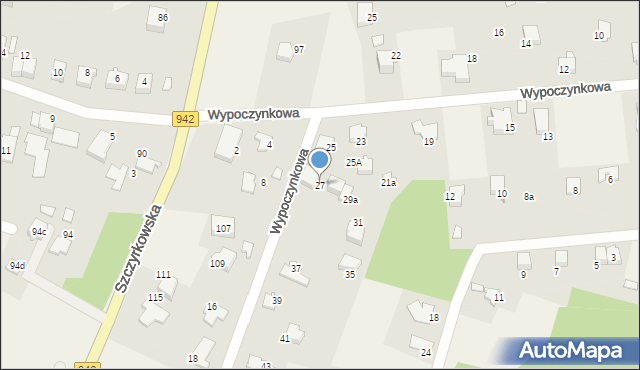 Wilkowice, Wypoczynkowa, 27, mapa Wilkowice