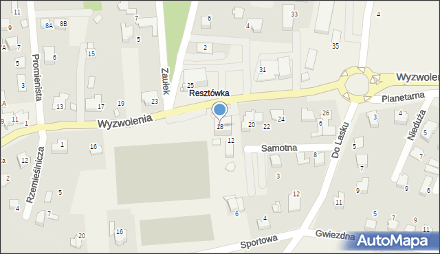 Wilkowice, Wyzwolenia, 18, mapa Wilkowice