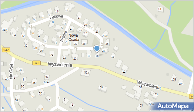 Wisła, Wyzwolenia, 16, mapa Wisła