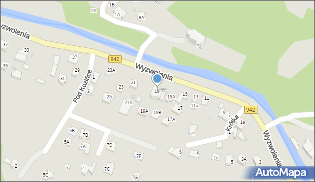 Wisła, Wyzwolenia, 19, mapa Wisła