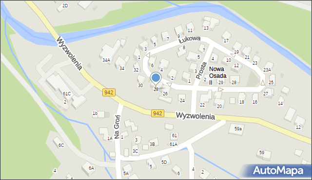 Wisła, Wyzwolenia, 28, mapa Wisła