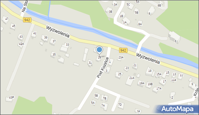 Wisła, Wyzwolenia, 29, mapa Wisła