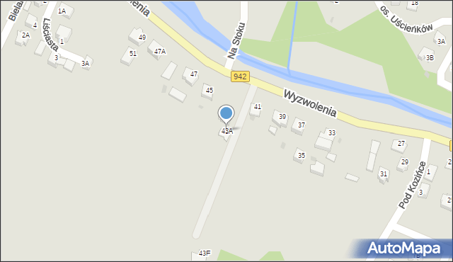 Wisła, Wyzwolenia, 43A, mapa Wisła