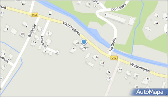 Wisła, Wyzwolenia, 47A, mapa Wisła