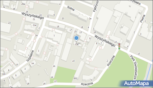 Włocławek, Wyszyńskiego Stefana, ks. prym. kard., 13a, mapa Włocławka