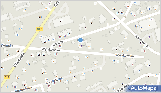 Włodawa, Wyrykowska, 14, mapa Włodawa