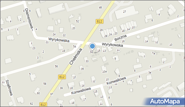 Włodawa, Wyrykowska, 17, mapa Włodawa