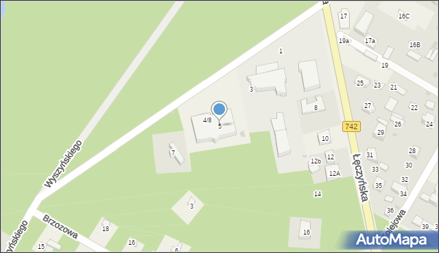 Włodzimierzów, Wyszyńskiego Stefana, ks. kard., 5, mapa Włodzimierzów