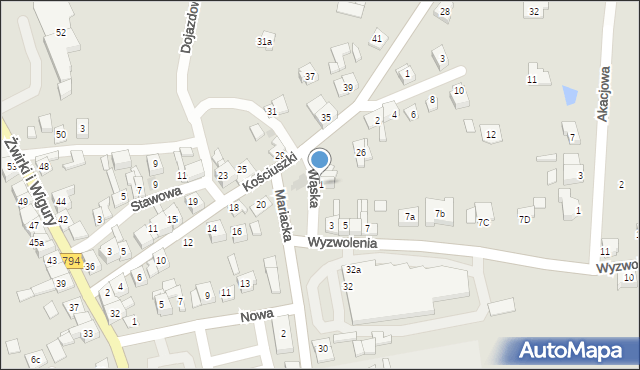 Wolbrom, Wyzwolenia, 1, mapa Wolbrom