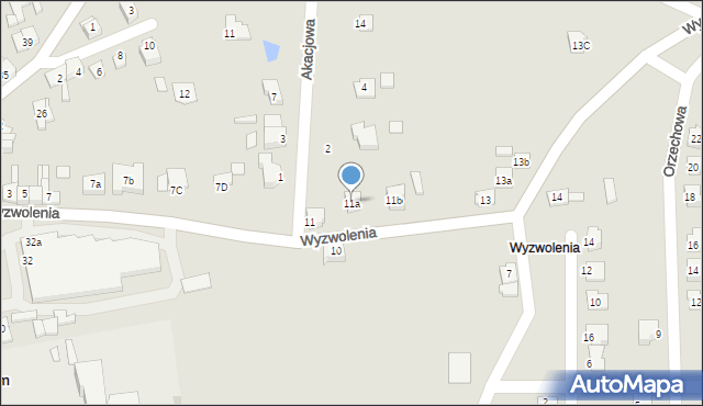 Wolbrom, Wyzwolenia, 11a, mapa Wolbrom