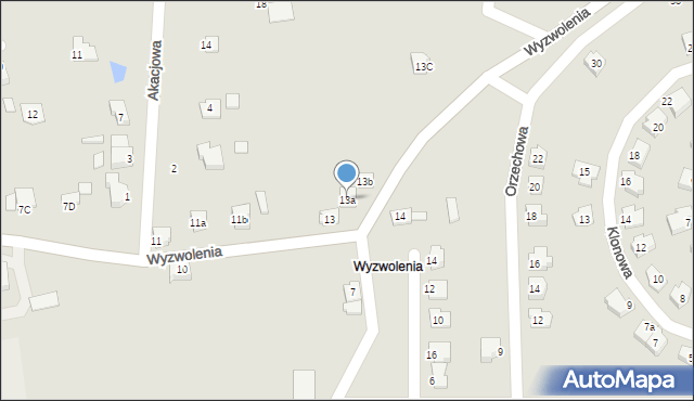 Wolbrom, Wyzwolenia, 13a, mapa Wolbrom