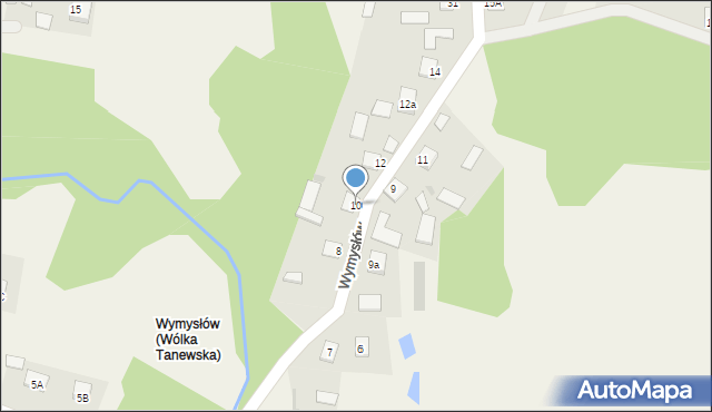 Wólka Tanewska, Wymysłów, 10, mapa Wólka Tanewska