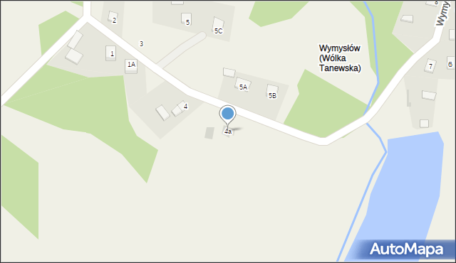 Wólka Tanewska, Wymysłów, 4a, mapa Wólka Tanewska