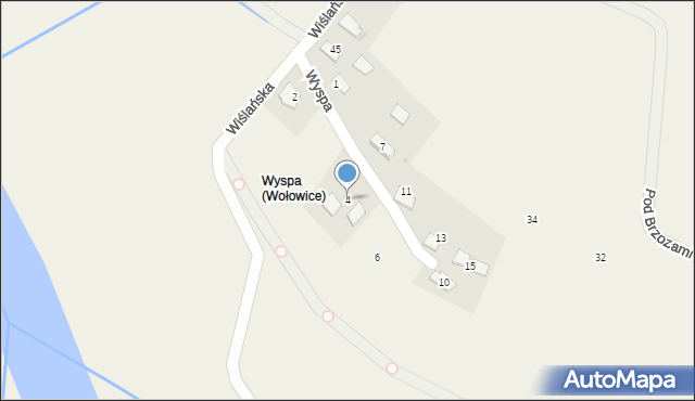 Wołowice, Wyspa, 4, mapa Wołowice