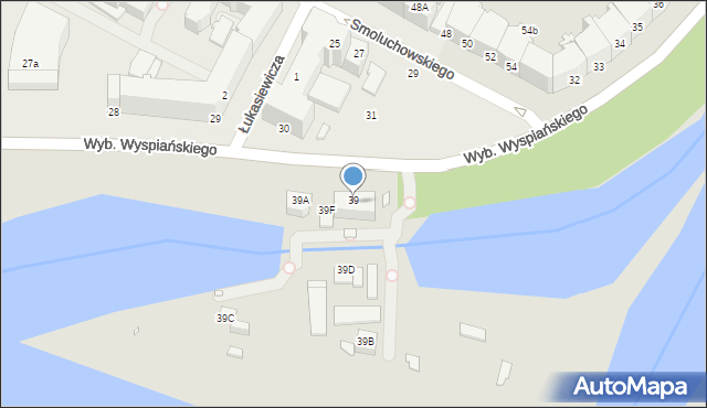 Wrocław, Wybrzeże Stanisława Wyspiańskiego, 39, mapa Wrocławia