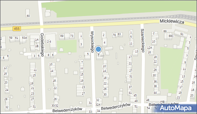 Wrocław, Wysockiego Piotra, 6A, mapa Wrocławia