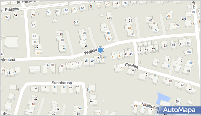 Wrocław, Wysłoucha Seweryna, 27, mapa Wrocławia