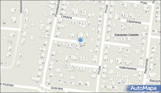 Września, Wyspiańskiego Stanisława, 10, mapa Wrześni