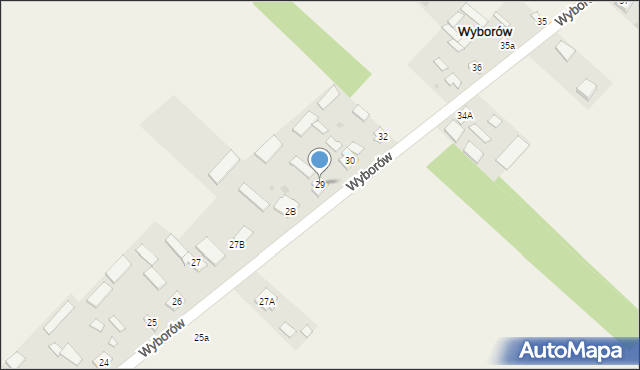 Wyborów, Wyborów, 29, mapa Wyborów