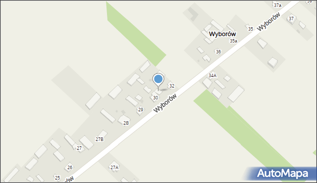 Wyborów, Wyborów, 31, mapa Wyborów