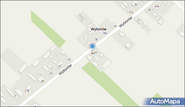 Wyborów, Wyborów, 34A, mapa Wyborów