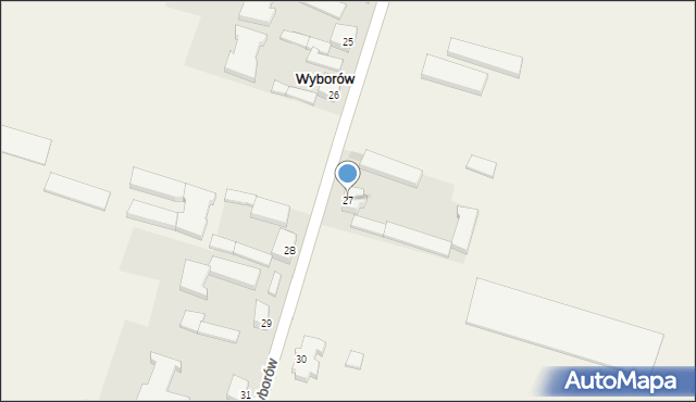 Wyborów, Wyborów, 27, mapa Wyborów