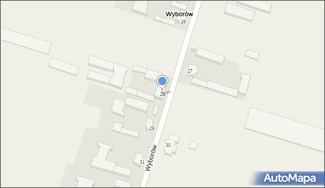 Wyborów, Wyborów, 28, mapa Wyborów