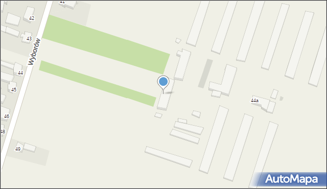 Wyborów, Wyborów, 44a, mapa Wyborów
