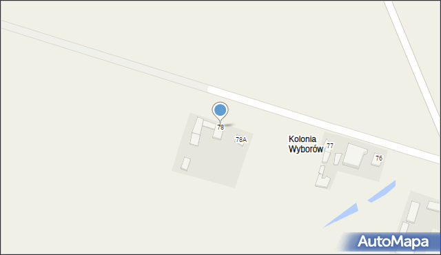 Wyborów, Wyborów, 78, mapa Wyborów