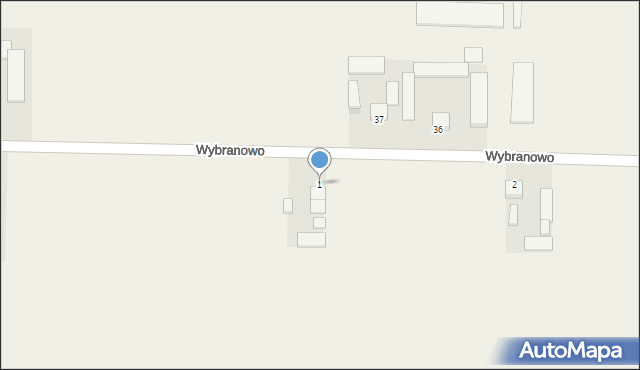 Wybranowo, Wybranowo, 1, mapa Wybranowo