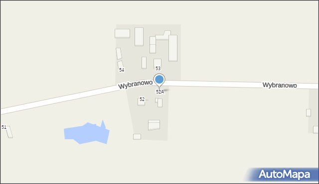 Wybranowo, Wybranowo, 52A, mapa Wybranowo