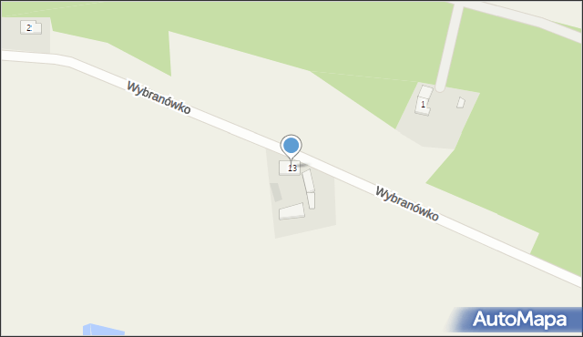 Wybranowo, Wybranowo, 13, mapa Wybranowo