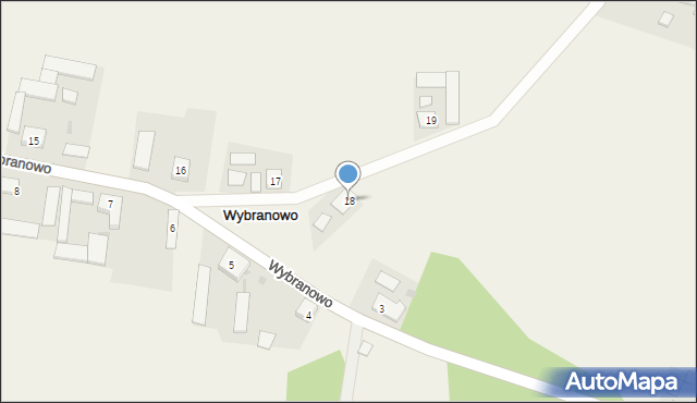 Wybranowo, Wybranowo, 18, mapa Wybranowo