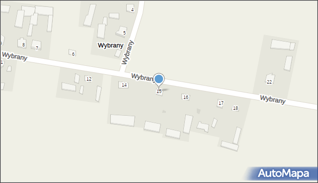 Wybrany, Wybrany, 15, mapa Wybrany