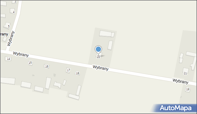 Wybrany, Wybrany, 22, mapa Wybrany