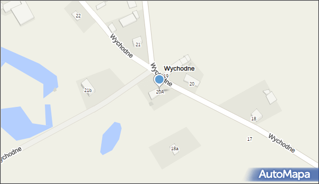 Wychodne, Wychodne, 20A, mapa Wychodne