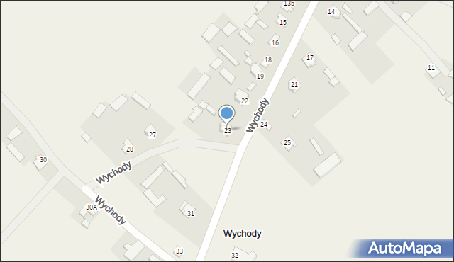 Wychody, Wychody, 23, mapa Wychody