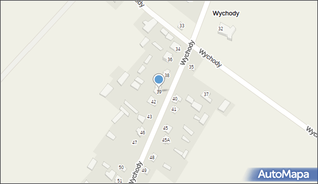 Wychody, Wychody, 39, mapa Wychody