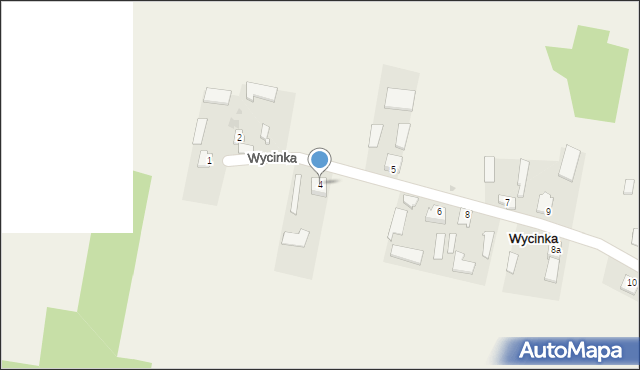 Wycinka, Wycinka, 4, mapa Wycinka