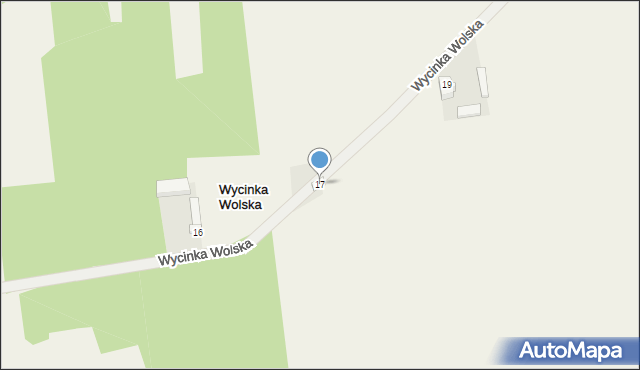 Wycinka Wolska, Wycinka Wolska, 17, mapa Wycinka Wolska