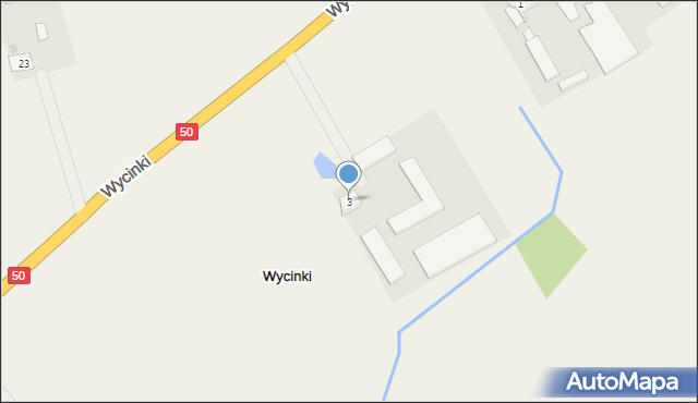 Wycinki, Wycinki, 3, mapa Wycinki