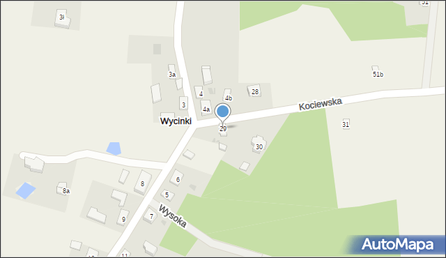 Wycinki, Wycinki, 29, mapa Wycinki