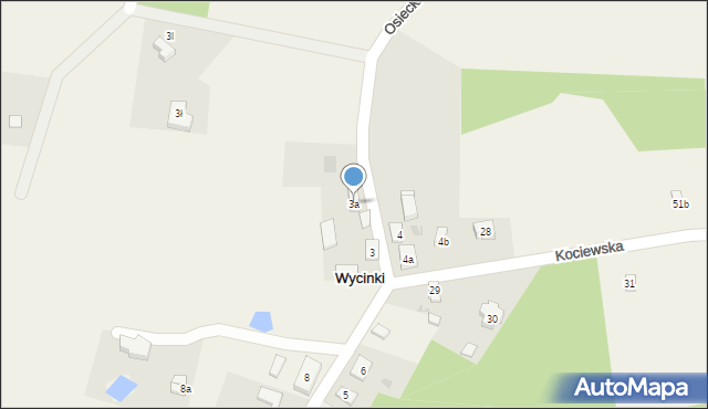 Wycinki, Wycinki, 3a, mapa Wycinki