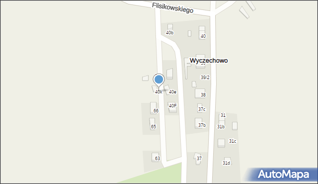 Wyczechowo, Wyczechowo, 40k, mapa Wyczechowo