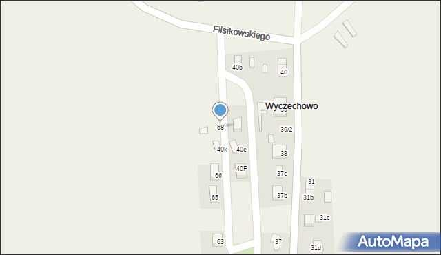 Wyczechowo, Wyczechowo, 68, mapa Wyczechowo